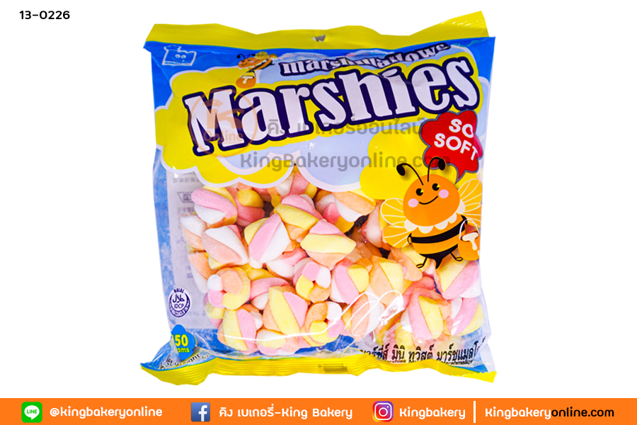 มาร์ชแมลโล่ มินิ ทวิสต์ 150 กรัม(1ลังx24ถุง)
