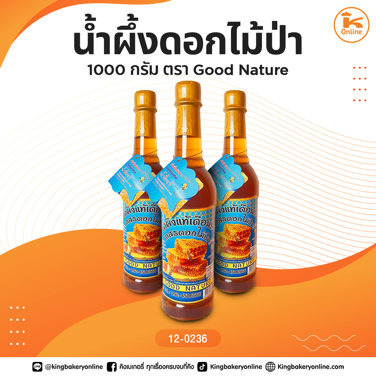 น้ำผึ้งดอกไม้ป่า ตรา Good Nature 1000 กรัม