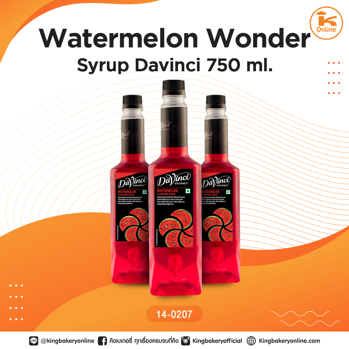 Davinci Watermelon Wonder syrup 750 ml.